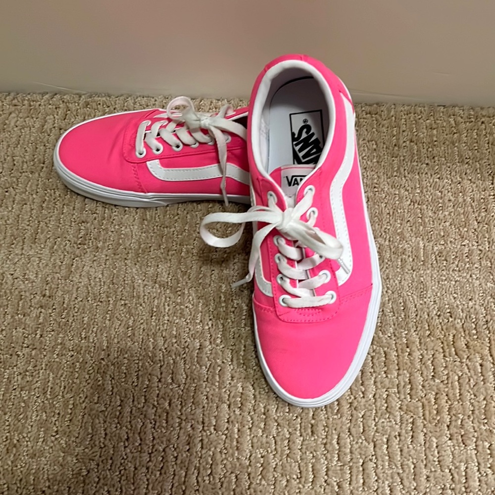 Hot pink Vans size 8